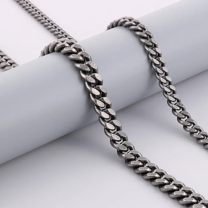 Wholesale Jewelry Hip-Hop Punk Solid Color 304 Stainless Steel Necklace