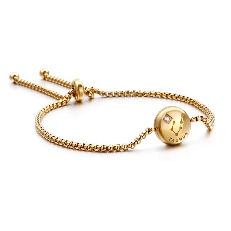 Constellation Titanium Steel 18K Gold Plated Bracelets In Bulk