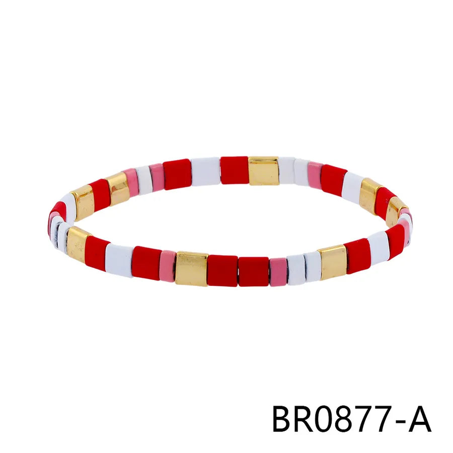 bohemian square copper stoving varnish plating 18k gold plated bracelets