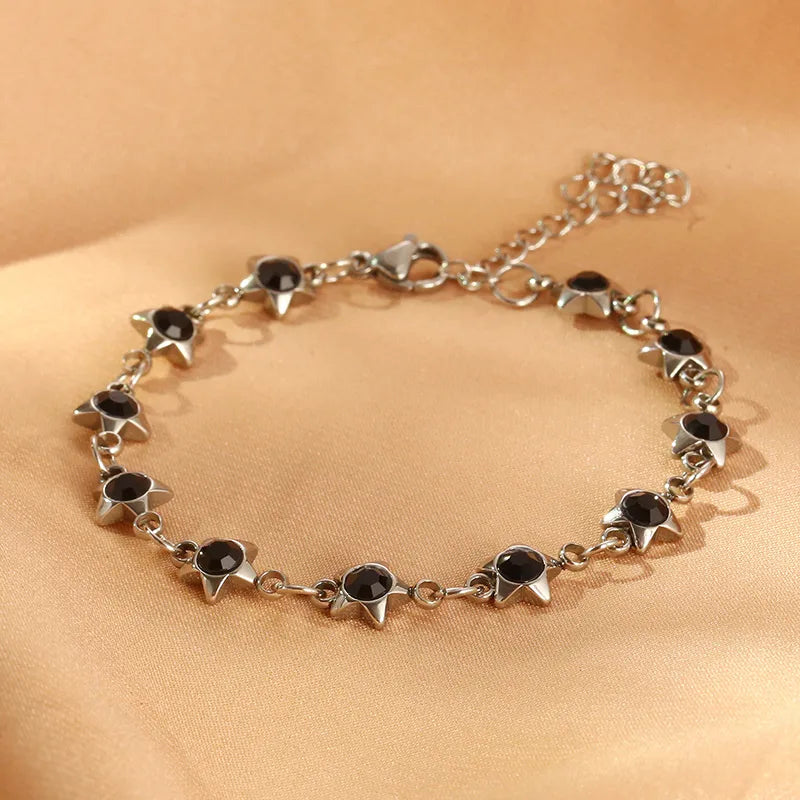 Simple Style Pentagram 304 Stainless Steel 18K Gold Plated Bracelets In Bulk