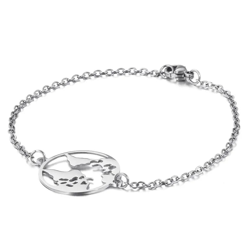 Fashion Geometric Titanium Steel 18K Gold Plated Bracelets In Bulk