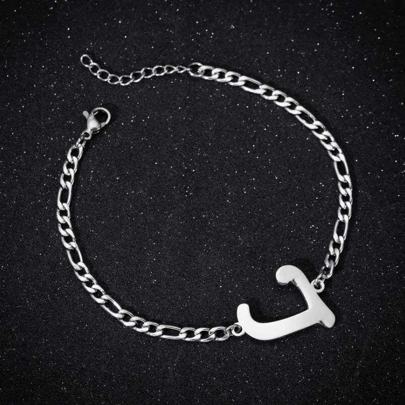 Fashion Letter 201 Stainless Steel 18K Gold Plated Bracelets In Bulk