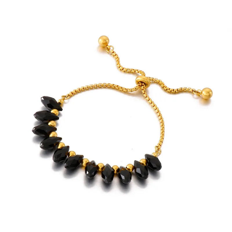 Fashion Geometric Titanium Steel 18K Gold Plated Bracelets In Bulk