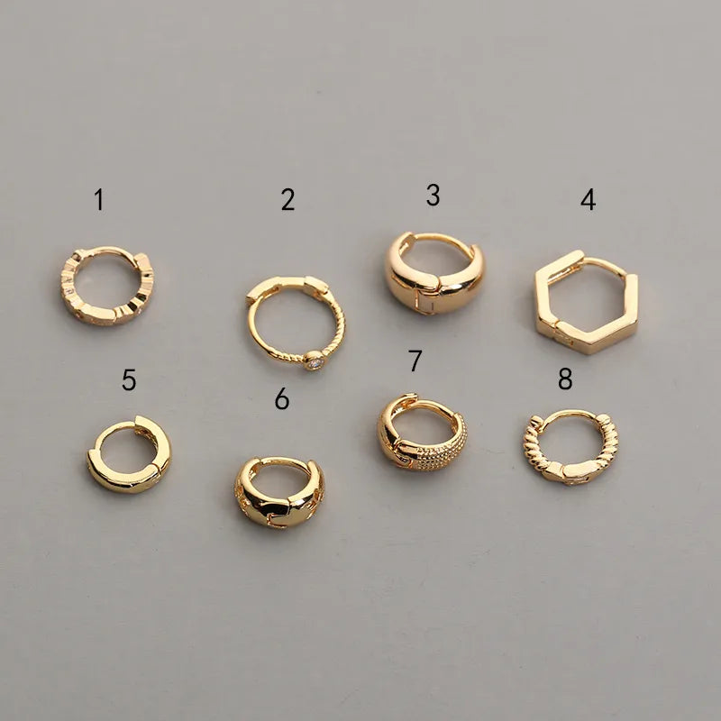 fashion round copper hoop earrings copper earrings 1 piece