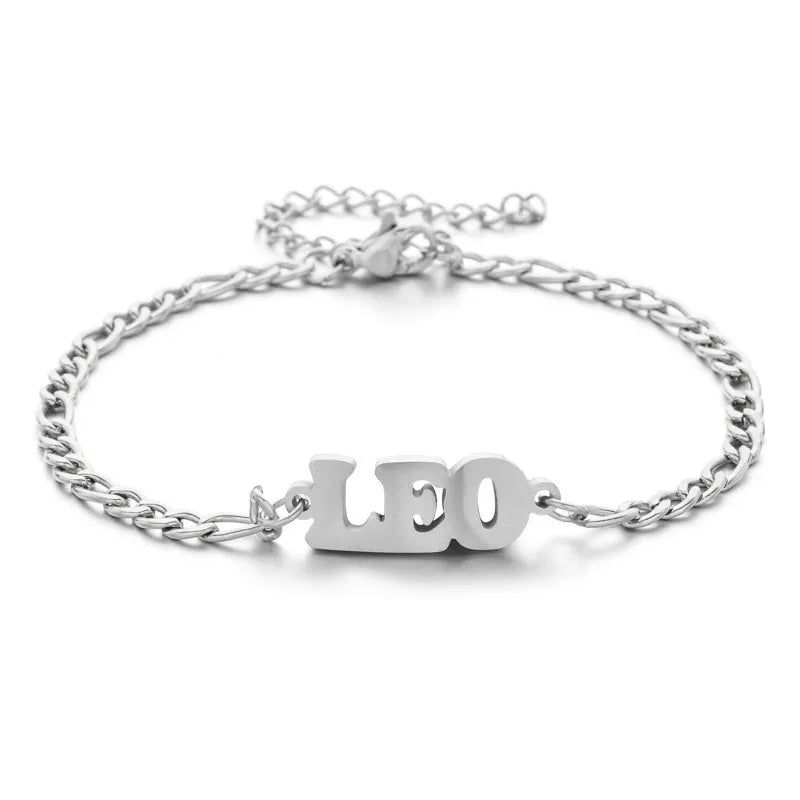 fashion letter stainless steel gold plated bracelets