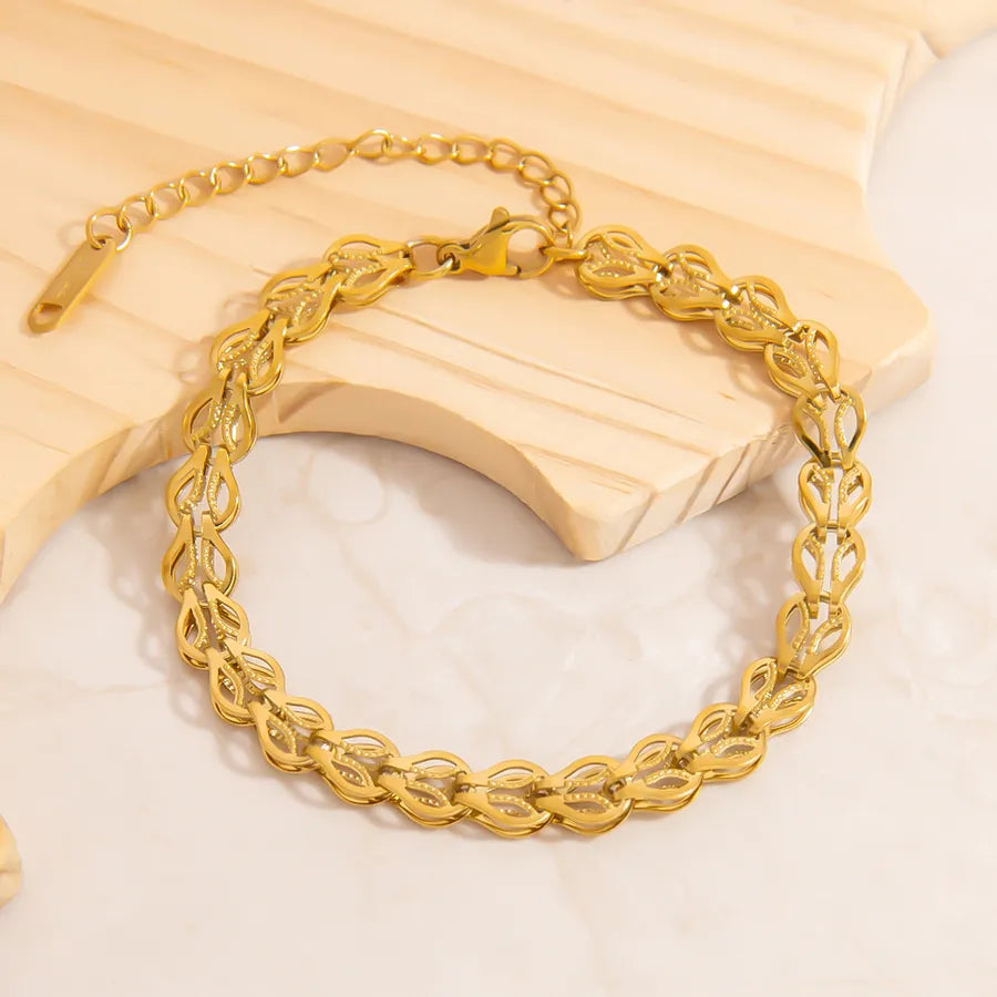 Vacation Artistic Infinity 304 Stainless Steel 18K Gold Plated Bracelets In Bulk