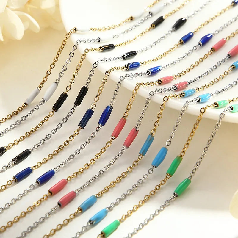 Elegant Solid Color Titanium Steel 18K Gold Plated Bracelets In Bulk