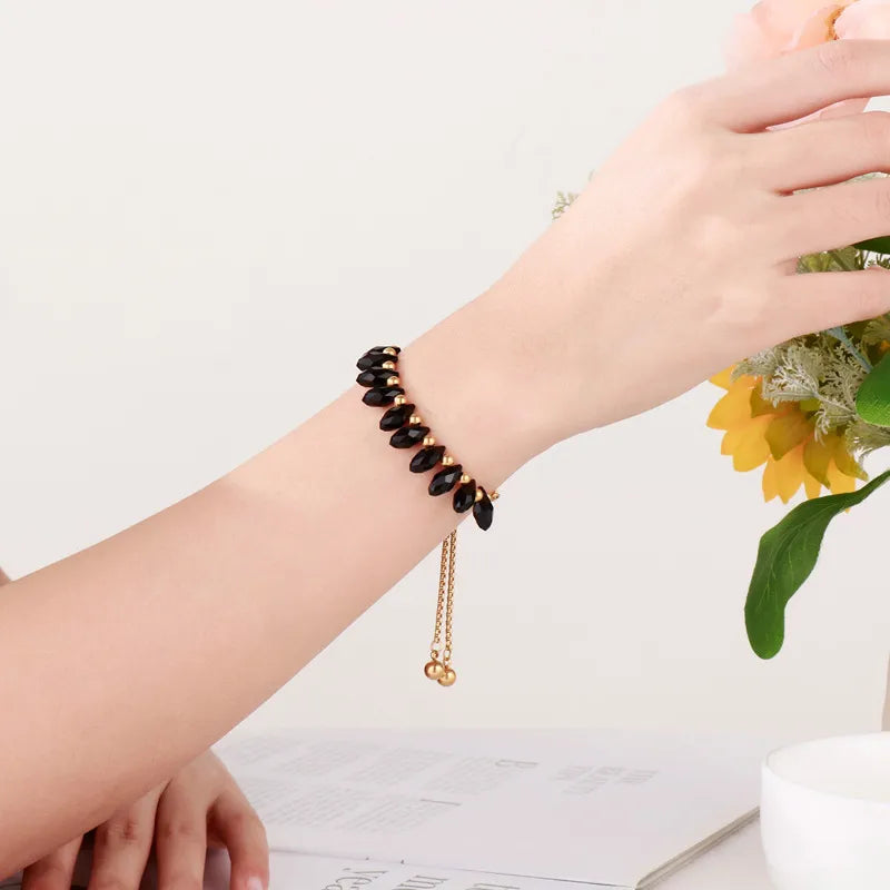 Fashion Geometric Titanium Steel 18K Gold Plated Bracelets In Bulk