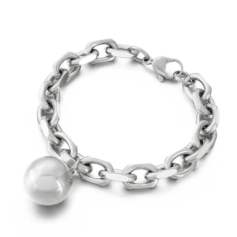 Fashion Geometric Stainless Steel 18K Gold Plated Bracelets In Bulk