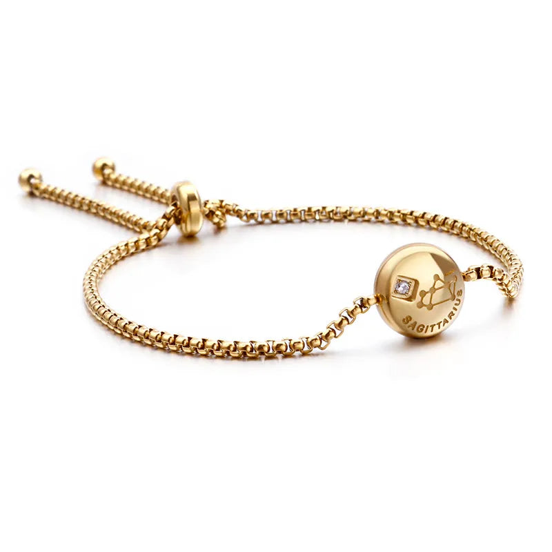 Constellation Titanium Steel 18K Gold Plated Bracelets In Bulk