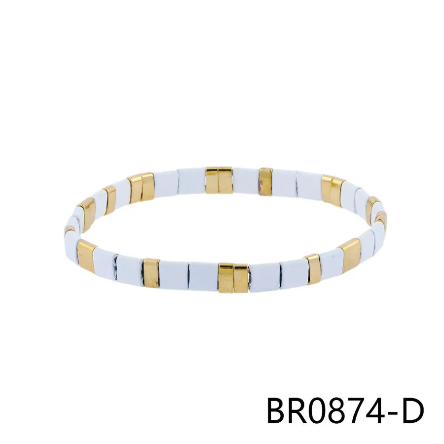 bohemian square copper stoving varnish plating 18k gold plated bracelets