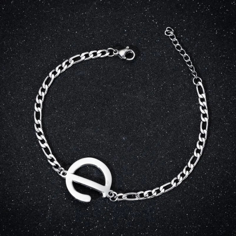 Fashion Letter 201 Stainless Steel 18K Gold Plated Bracelets In Bulk