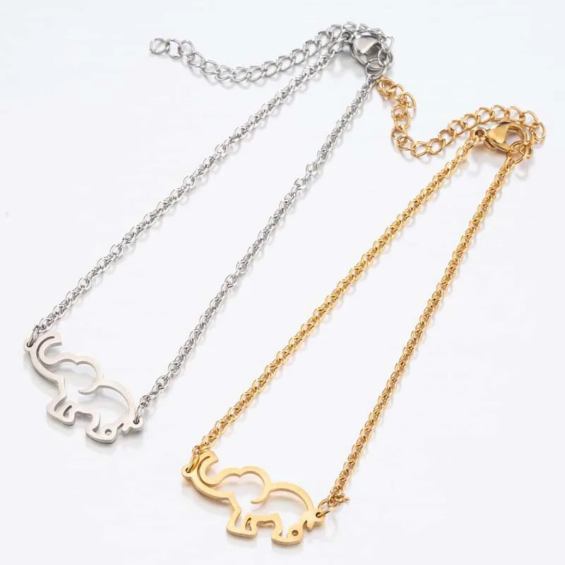 Fashion Elephant 201 Stainless Steel 18K Gold Plated Bracelets In Bulk