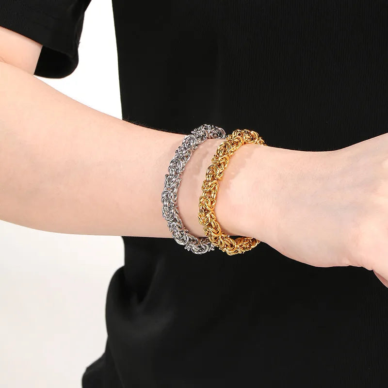 Simple Style Geometric 304 Stainless Steel 18K Gold Plated  Bracelets In Bulk