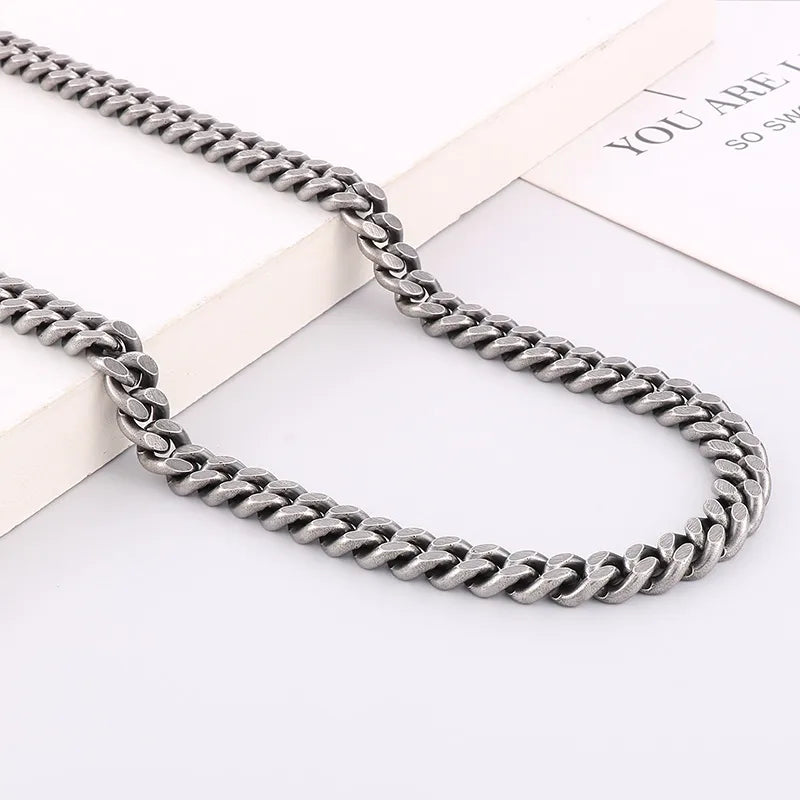 Wholesale Jewelry Hip-Hop Punk Solid Color 304 Stainless Steel Necklace