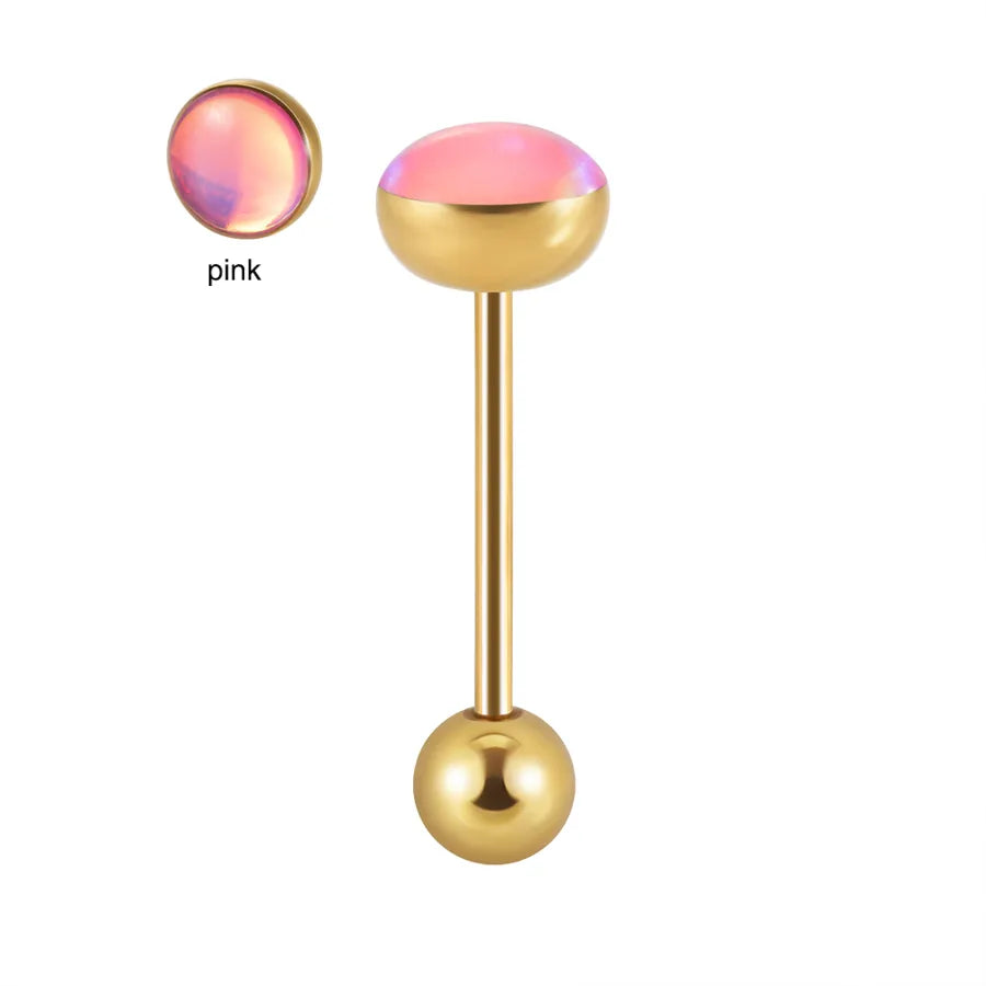 1 Piece Tongue Rings Casual Vacation Tropical Geometric 304 Stainless Steel Plating Resin 18K Gold Plated Tongue Rings