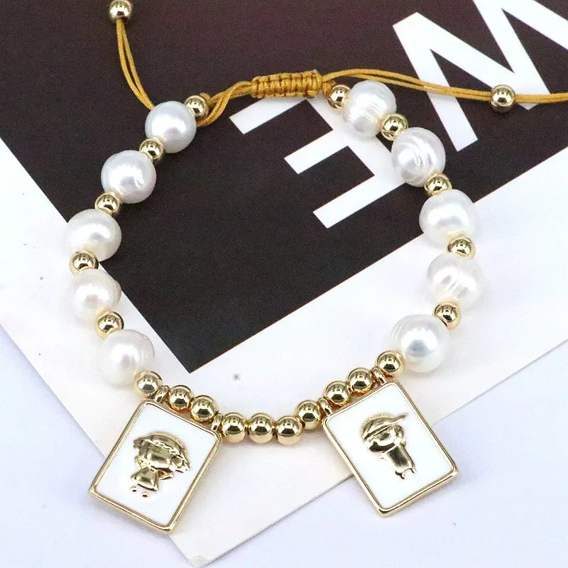 elegant cross star copper 18k gold plated bracelets in bulk