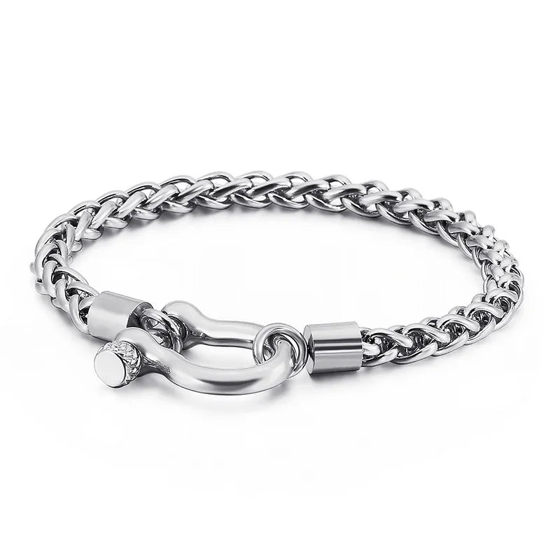 Fashion Geometric Titanium Steel 18K Gold Plated Bracelets In Bulk
