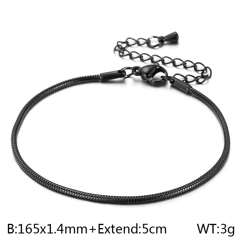 Fashion Geometric Titanium Steel 18K Gold Plated Bracelets In Bulk