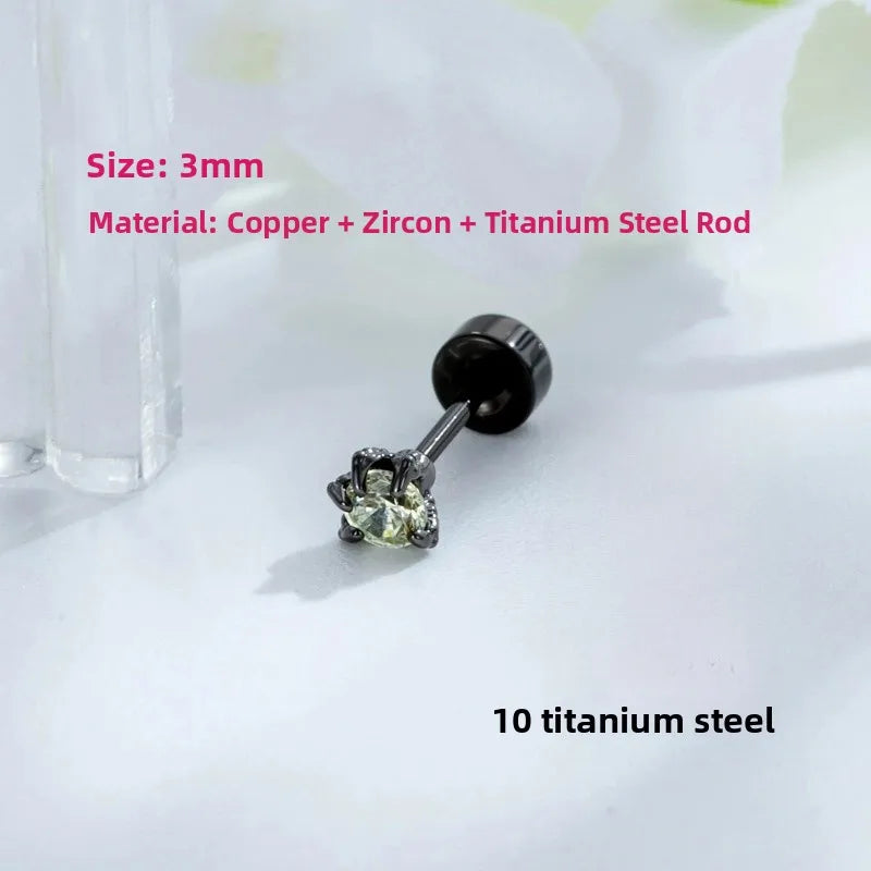 Unisex Dragon Ear Cartilage Rings & Studs with Claw Setting in 316L Stainless Steel, Multicolor