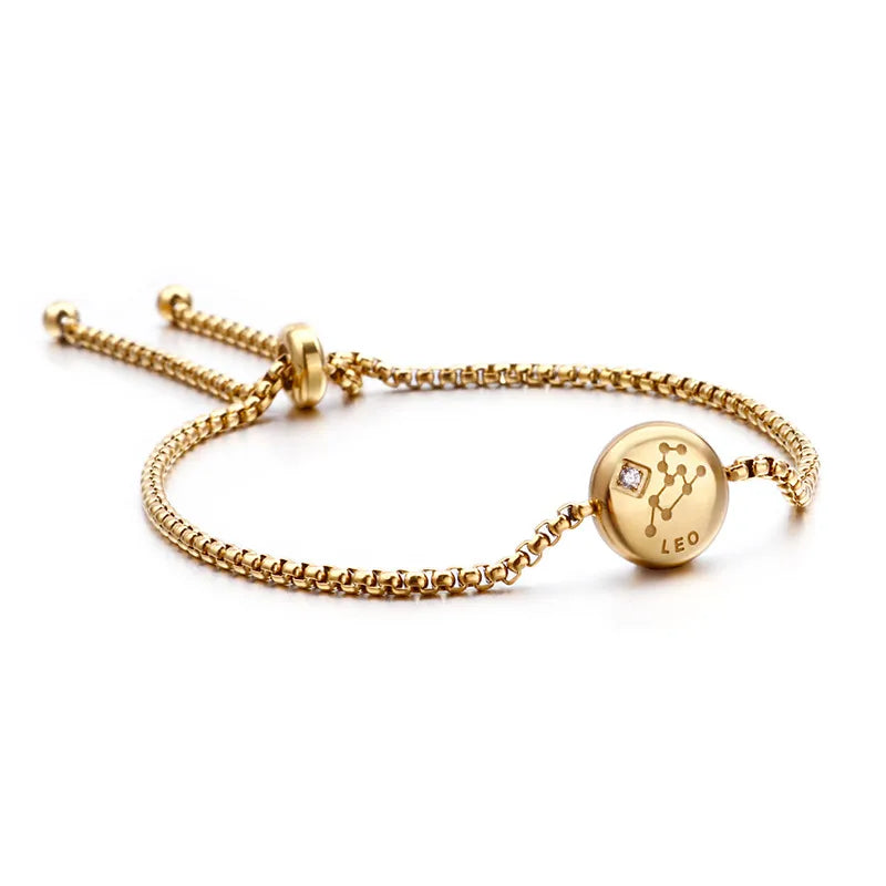 Constellation Titanium Steel 18K Gold Plated Bracelets In Bulk