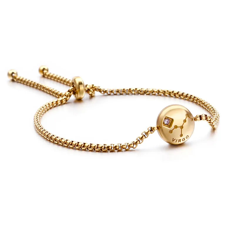 Constellation Titanium Steel 18K Gold Plated Bracelets In Bulk