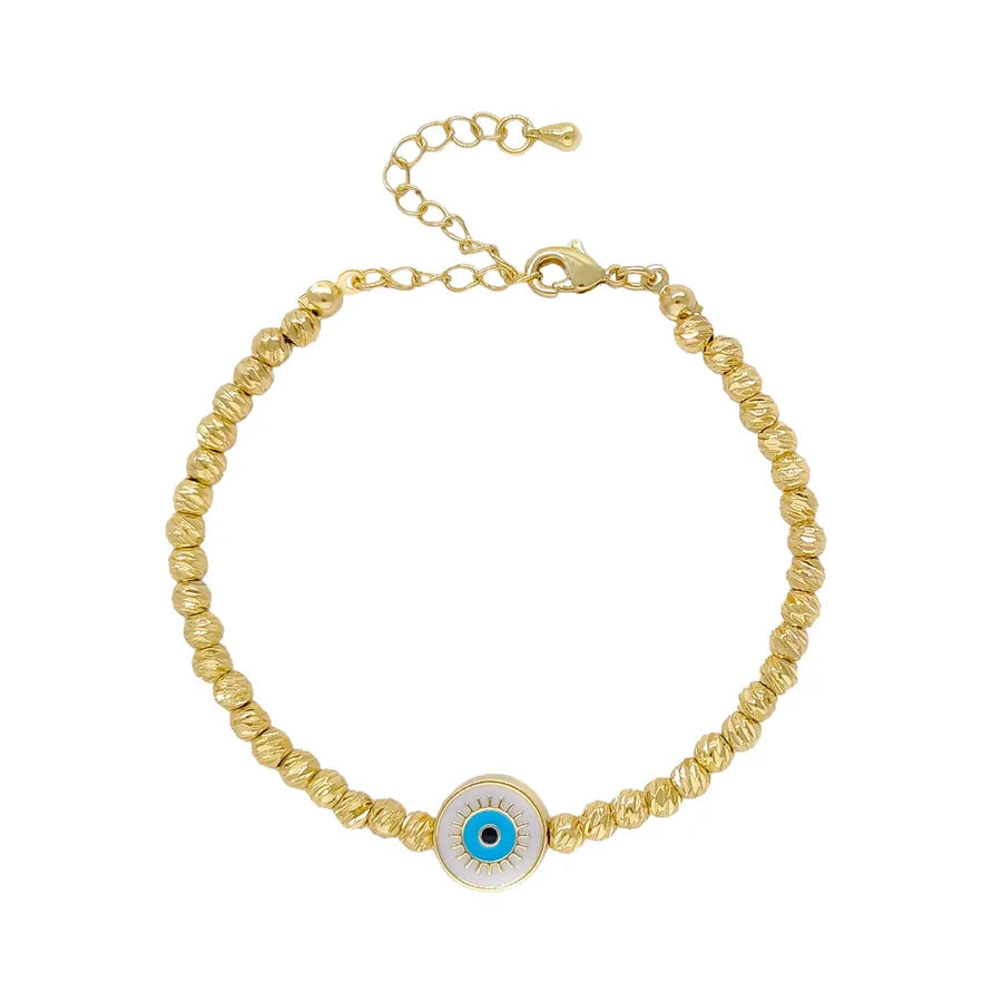 ig style casual devil's eye copper 18k gold plated bracelets in bulk