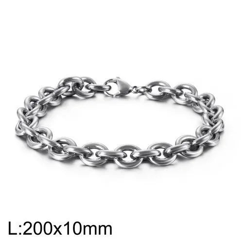 Fashion Geometric Stainless Steel 18K Gold Plated Bracelets In Bulk