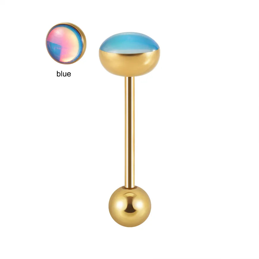 1 Piece Tongue Rings Casual Vacation Tropical Geometric 304 Stainless Steel Plating Resin 18K Gold Plated Tongue Rings
