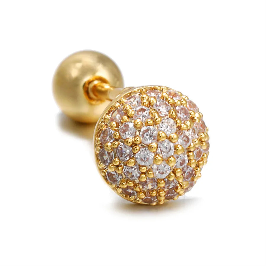 Ear Cartilage Rings & Studs Geometric Brass Gem