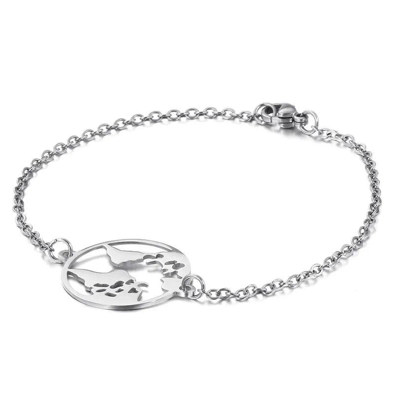 Fashion Geometric Titanium Steel 18K Gold Plated Bracelets In Bulk