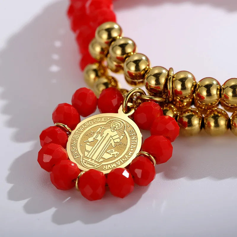 Fashion Geometric Titanium Steel 18K Gold Plated Bracelets In Bulk