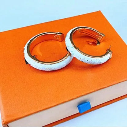 C Shape Stud Earrings For Unisex, Made of Titanium Steel in Sweet Style, Available in White