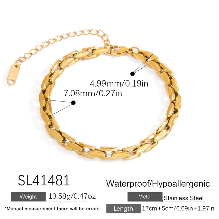 Vacation Artistic Infinity 304 Stainless Steel 18K Gold Plated Bracelets In Bulk