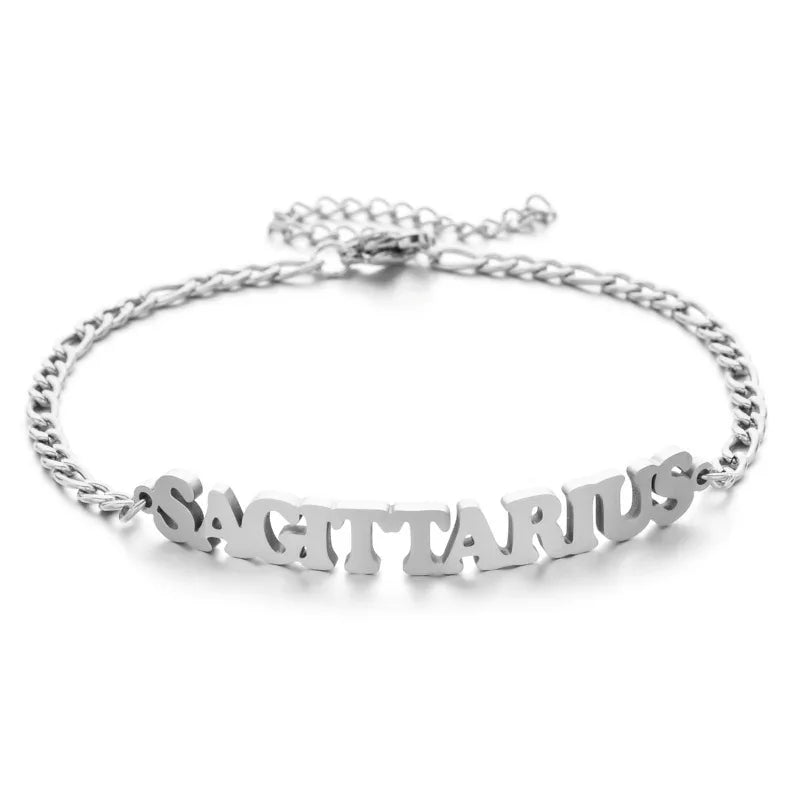 fashion letter stainless steel gold plated bracelets