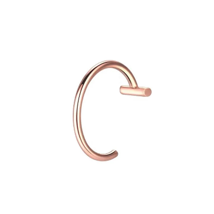 fashion c shape stainless steel plating lip ring