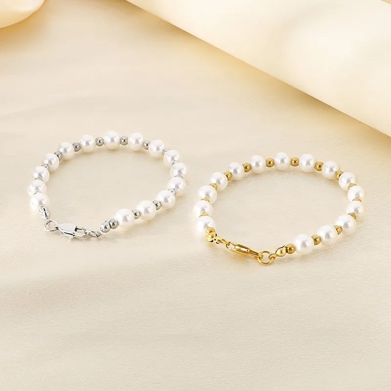 Vintage Style Geometric 304 Stainless Steel 18K Gold Plated Bracelets In Bulk