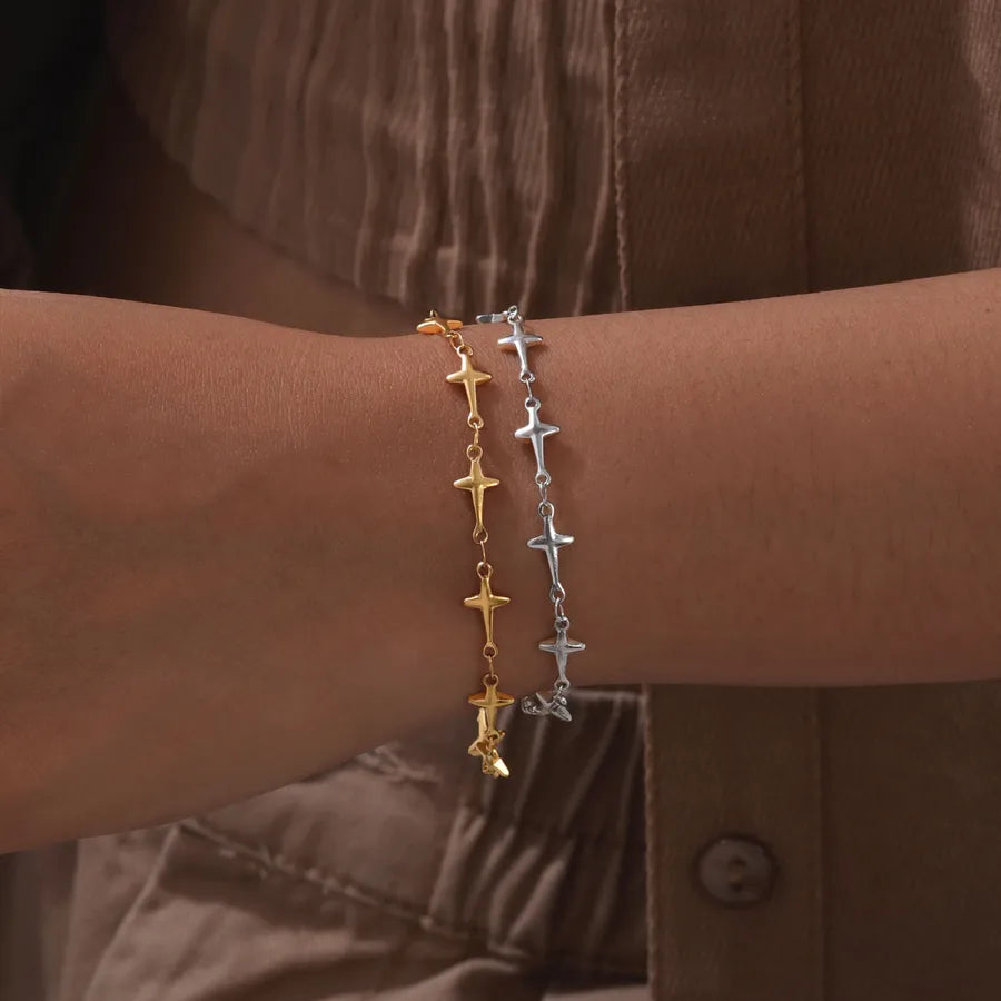IG Style Star 201 Stainless Steel 18K Gold Plated Bracelets In Bulk