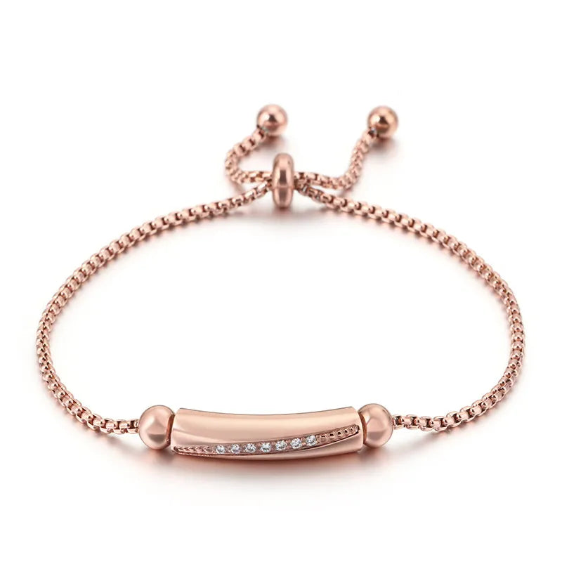Fashion Geometric Titanium Steel 18K Gold Plated Bracelets In Bulk