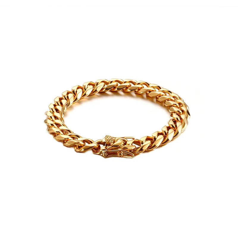 Fashion Geometric Titanium Steel 18K Gold Plated Bracelets In Bulk