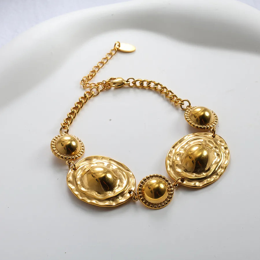 Simple Style Geometric 304 Stainless Steel 18K Gold Plated  Bracelets In Bulk