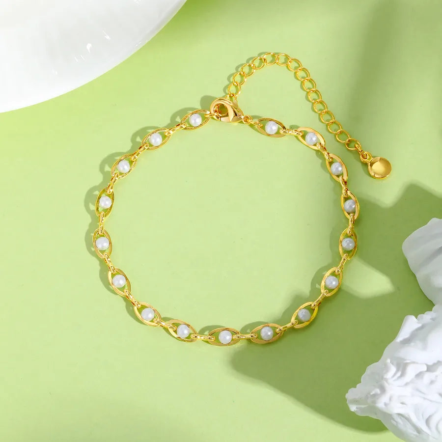 Wholesale Jewelry Geometric Copper 18K Gold Plated Bracelets