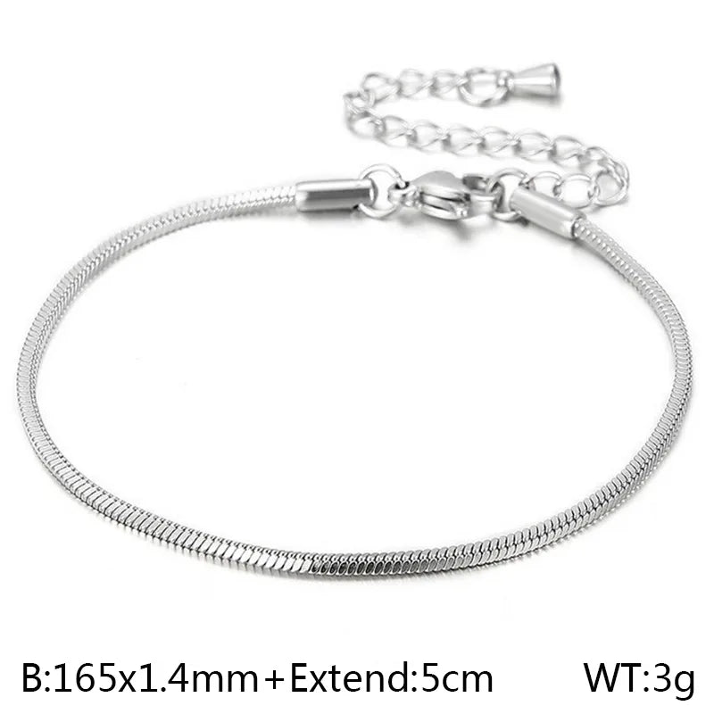 Fashion Geometric Titanium Steel 18K Gold Plated Bracelets In Bulk