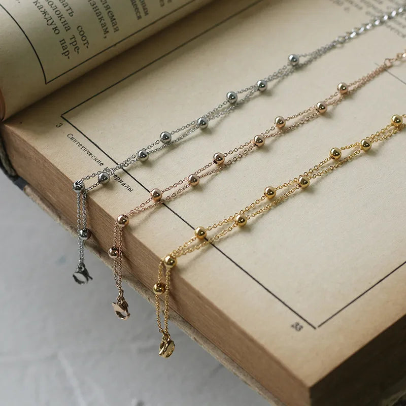 Simple Style Ball 304 Stainless Steel 18K Gold Plated Bracelets In Bulk