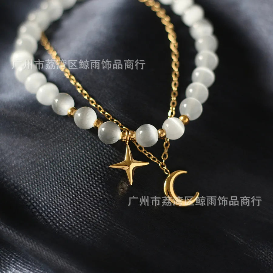 Vintage Style Star 304 Stainless Steel 18K Gold Plated Bracelets In Bulk