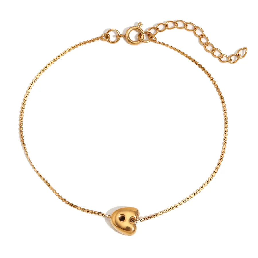 Simple Style Letter 304 Stainless Steel 18K Gold Plated  Bracelets In Bulk