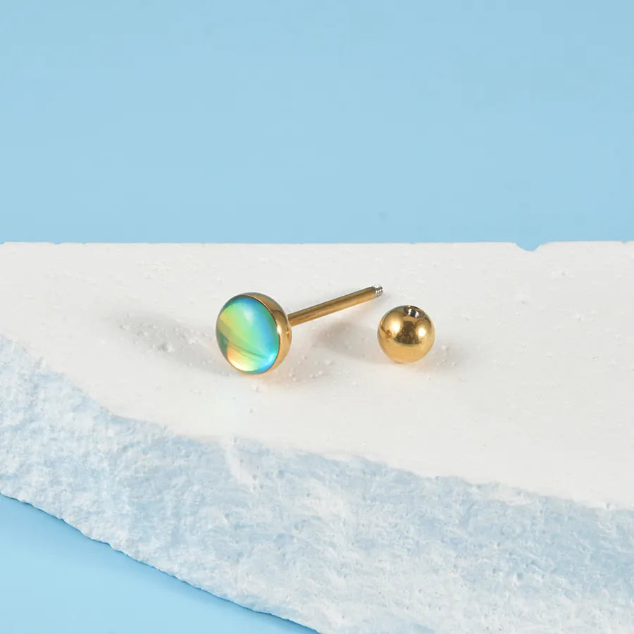 1 Piece Tongue Rings Casual Vacation Tropical Geometric 304 Stainless Steel Plating Resin 18K Gold Plated Tongue Rings