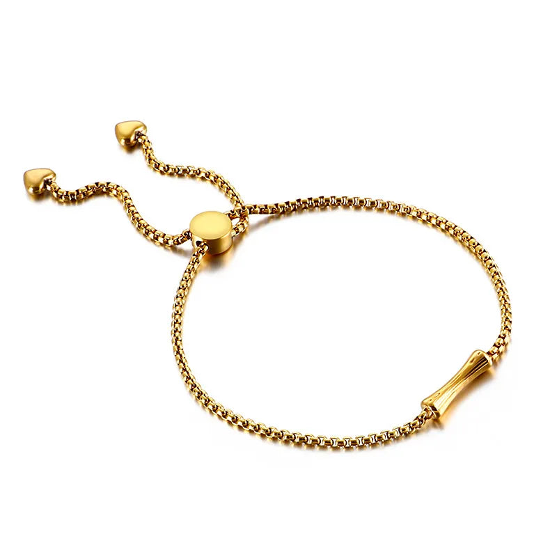Letter Titanium Steel 18K Gold Plated Bracelets In Bulk