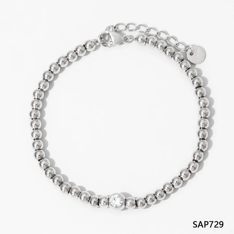 Casual Simple Style Geometric 304 Stainless Steel 16K Gold Plated White Gold Plated Gold Plated Bracelets In Bulk