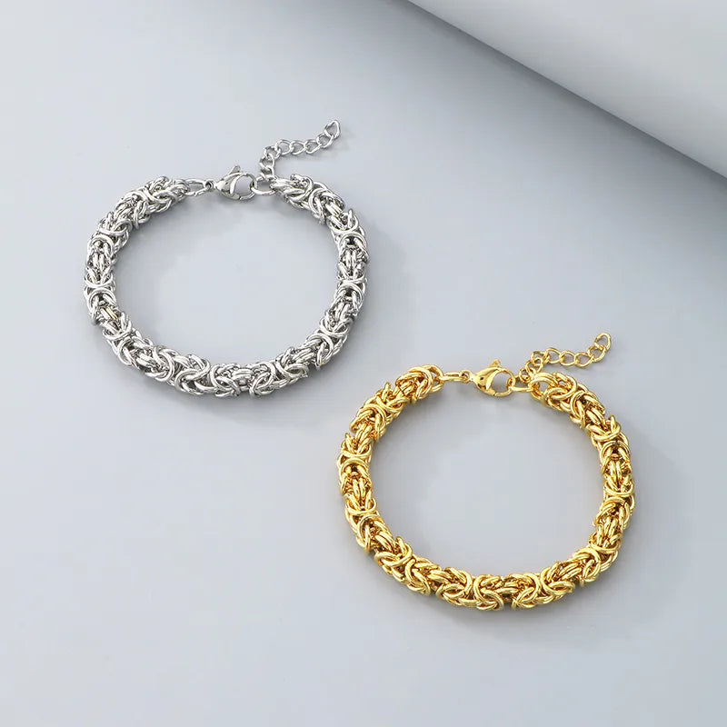 Simple Style Geometric 304 Stainless Steel 18K Gold Plated  Bracelets In Bulk